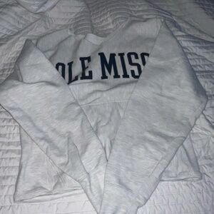 Ole Miss Cut off Sweatshirt Crewneck New Size Small
